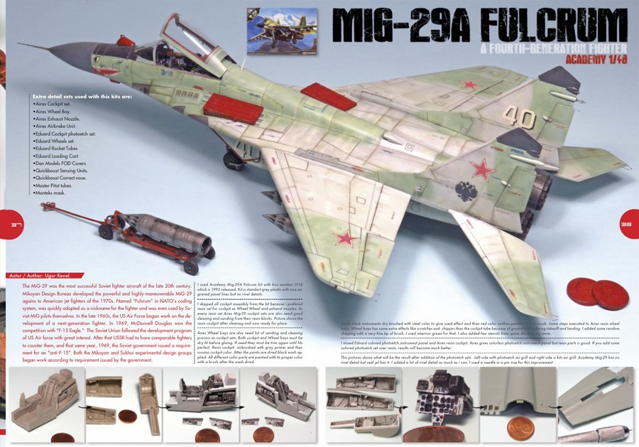 MİG-29A FULCRUM, academy kit at 1/48 built and painted by Ugur Kenel.