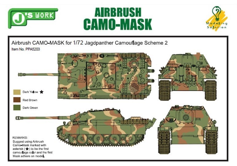 PPA5203 Airbrush CAMO-MASK for Jagdpanther