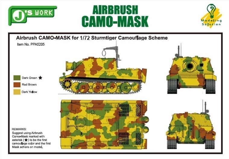 PPA5205 Airbrush CAMO-MASK for Sturmtiger