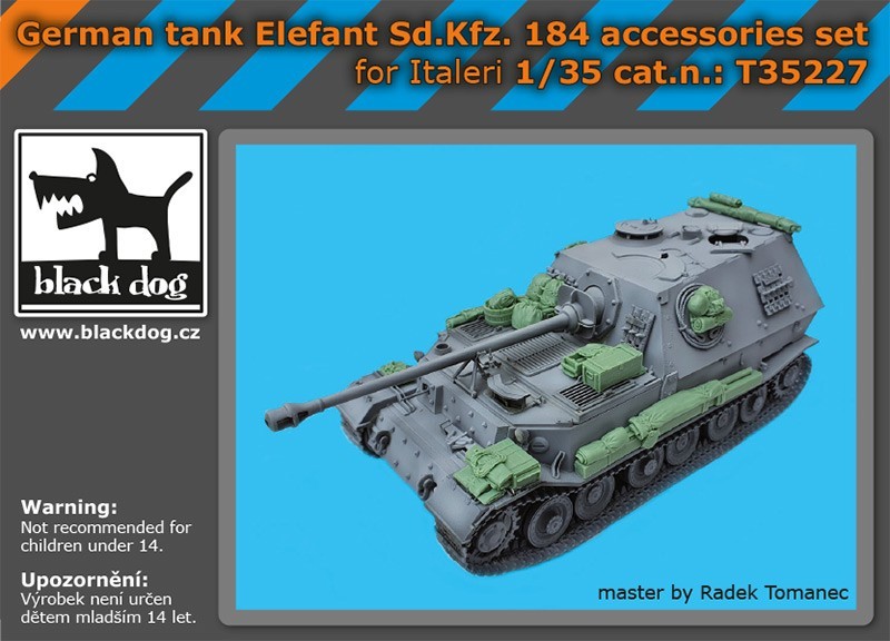 German tank Elefant Sd.Kfz 184 accessories set for Italeri