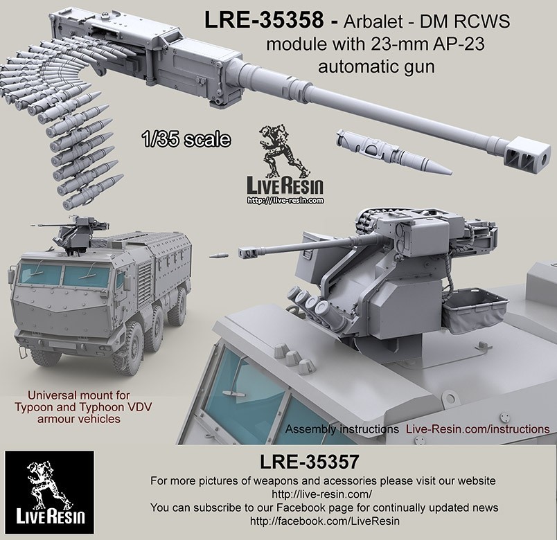 LRE35358 Arbalet-DM RCWS module with 23-mm AP-23 automatic gun