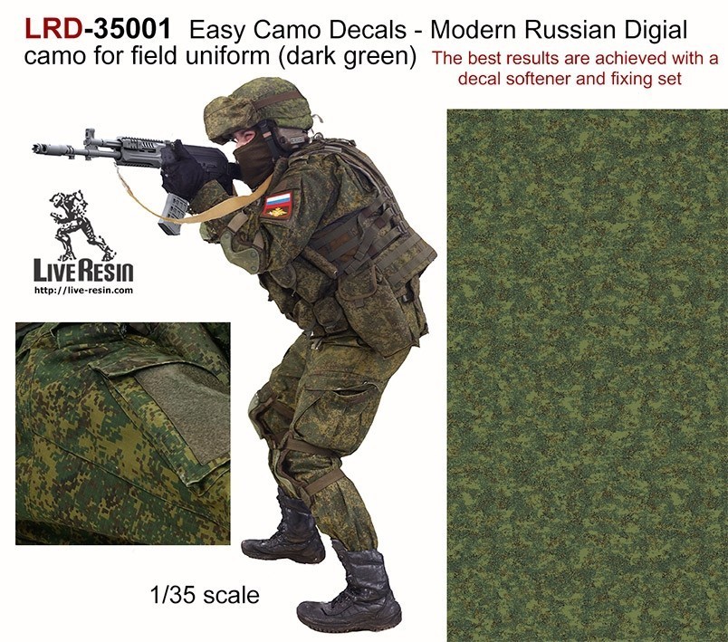 LRD35001 Easy Camo Decals - Modern Russian Digial camo
