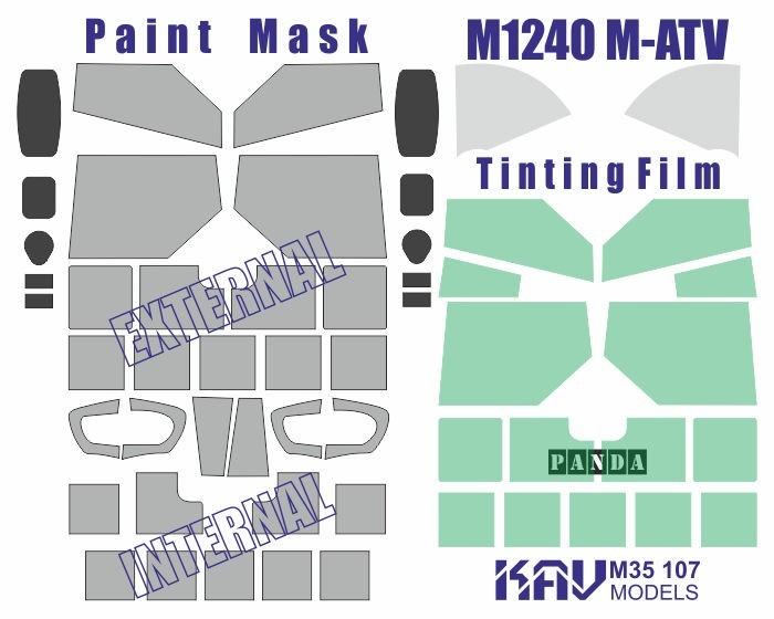 Bundle of Paint Mask and Tinting Film for Panda M1240