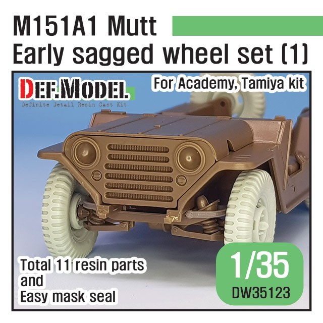 DW35123 - M151A1 Mutt Jeep Early Sagged Wheel set (1)