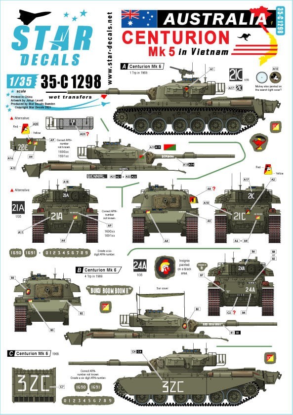 35-C1298 Australia in Vietnam # 1. Aussie Centurion Mk 5.