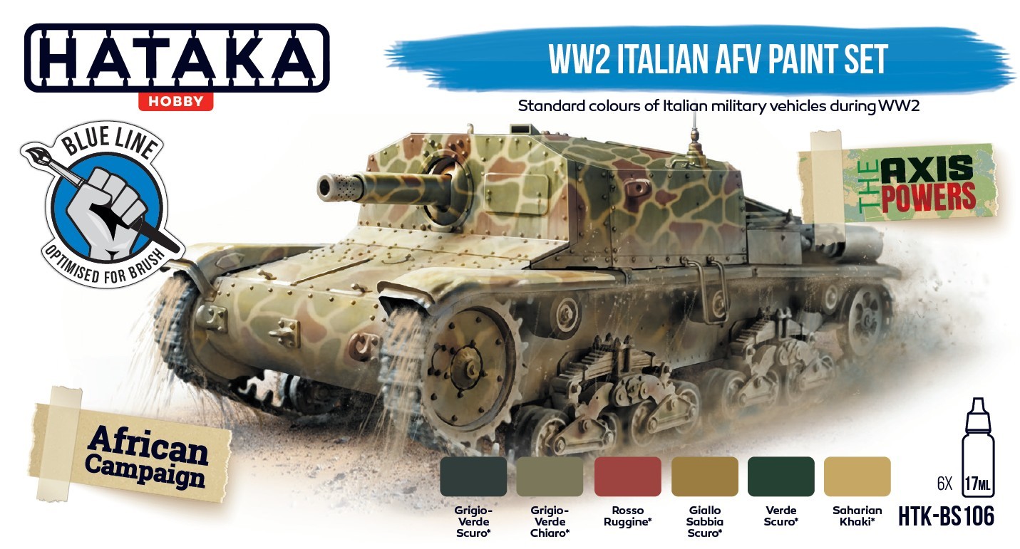 HTK-BS106 WW2 Italian AFV Paint Set