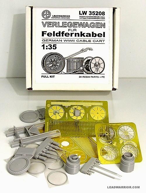LW35208   Verlegewagen fur Feldfernkabel German WWII Cable Drums & Cart