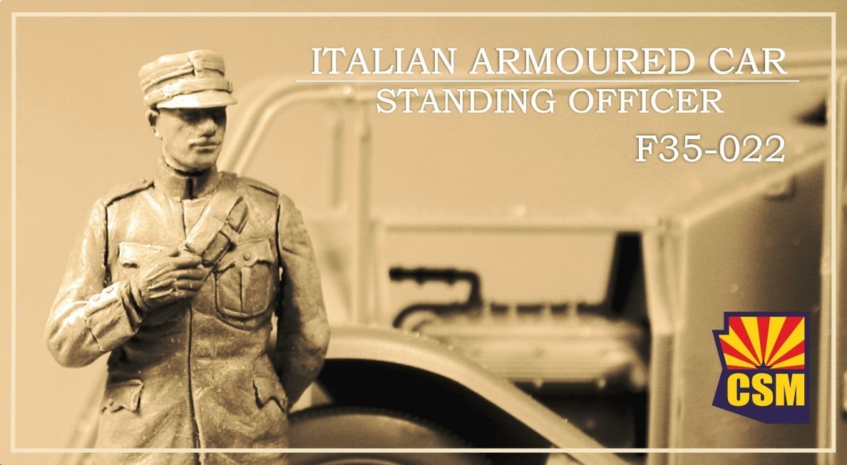 F35-022  Italian Armoured Car Standing Officer