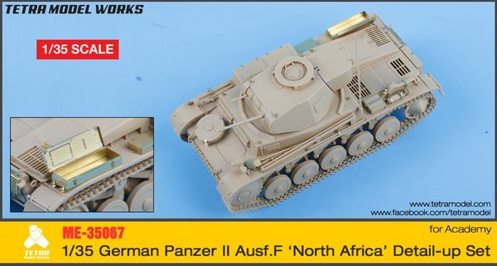 ME-35068   German Panzer II Ausf.F ‘North Africa’ Detail-up Set (for Academy)