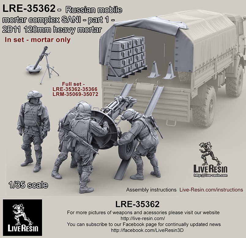 LRE 35362 Russian mobile mortar complex SANI - part 1 - 2B11 120mm mortar