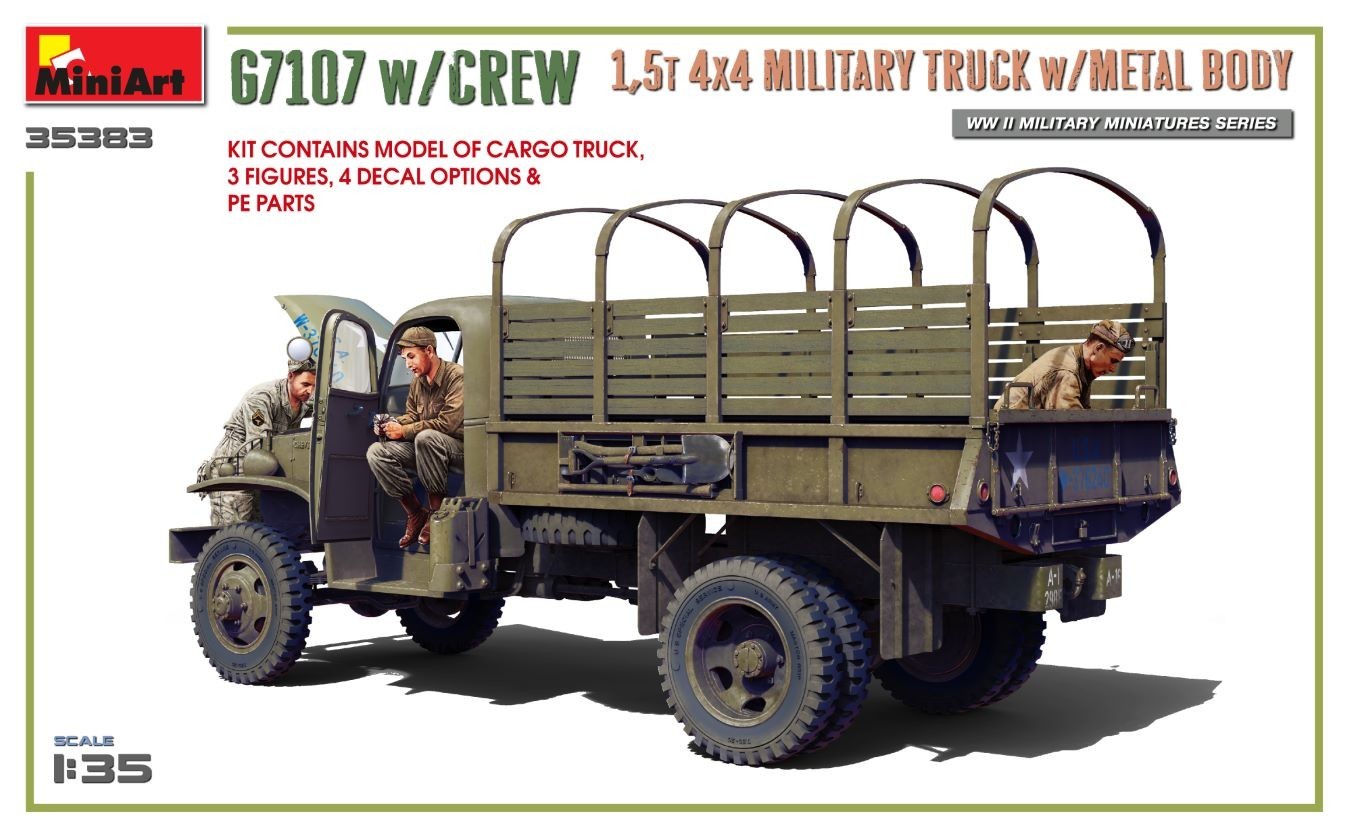 MiniArt G7107 w/Crew 1,5t 4X4 Cargo Truck w/Metal Body | Armorama™