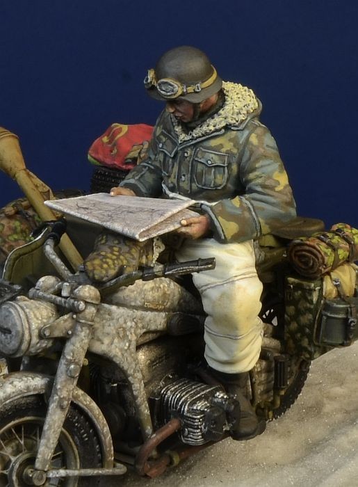 35184 – Waffen SS Motorcycle Driver, Hungary, Winter 1945