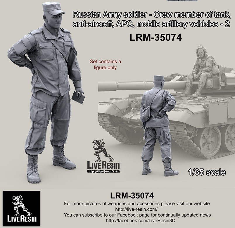 LRM 35074 Russian Army soldier - Crew member of tank, anti-aircraft, APC, mobile artillery vehicles 2
