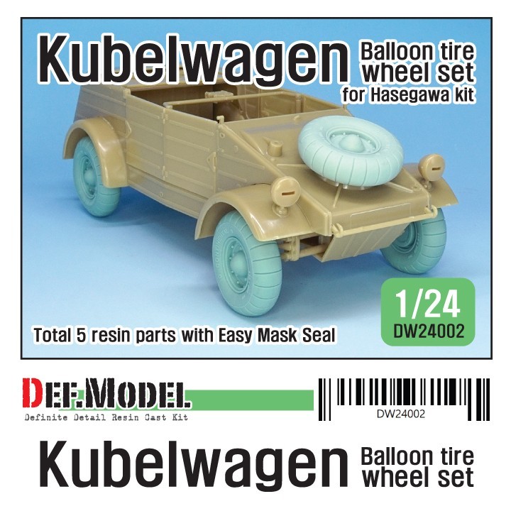 DW24002 WWII German Kubelwagen Ballon tire set