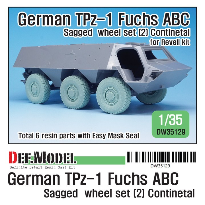 DW35129 German TPz-1 Fuchs ABC Sagged wheel set (2)