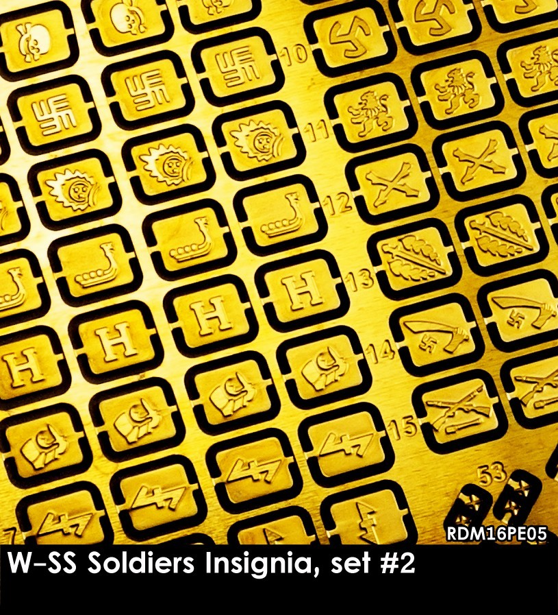 RDM16PE05 W-SS Soldiers Insignia, Set #2  (1/16)