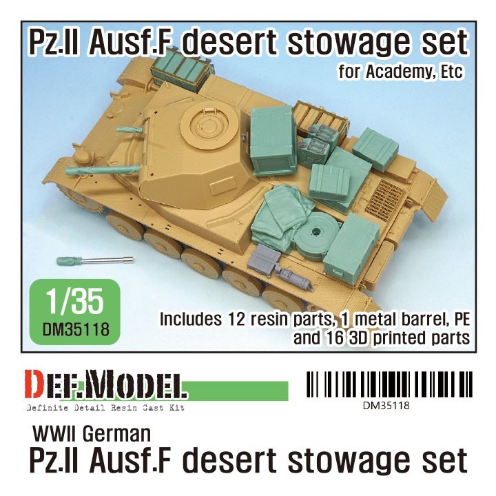DM35118 WWII German Pz.II Ausf.F Desert stowage set