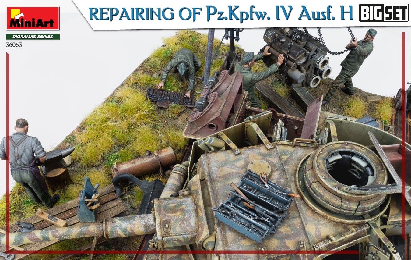 MiniArt Repairing of Pz.Kpfw. IV Ausf. H. BIG SET