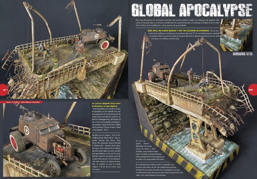 Global apocalypse, diorama by Julio Ribeiro Mendez