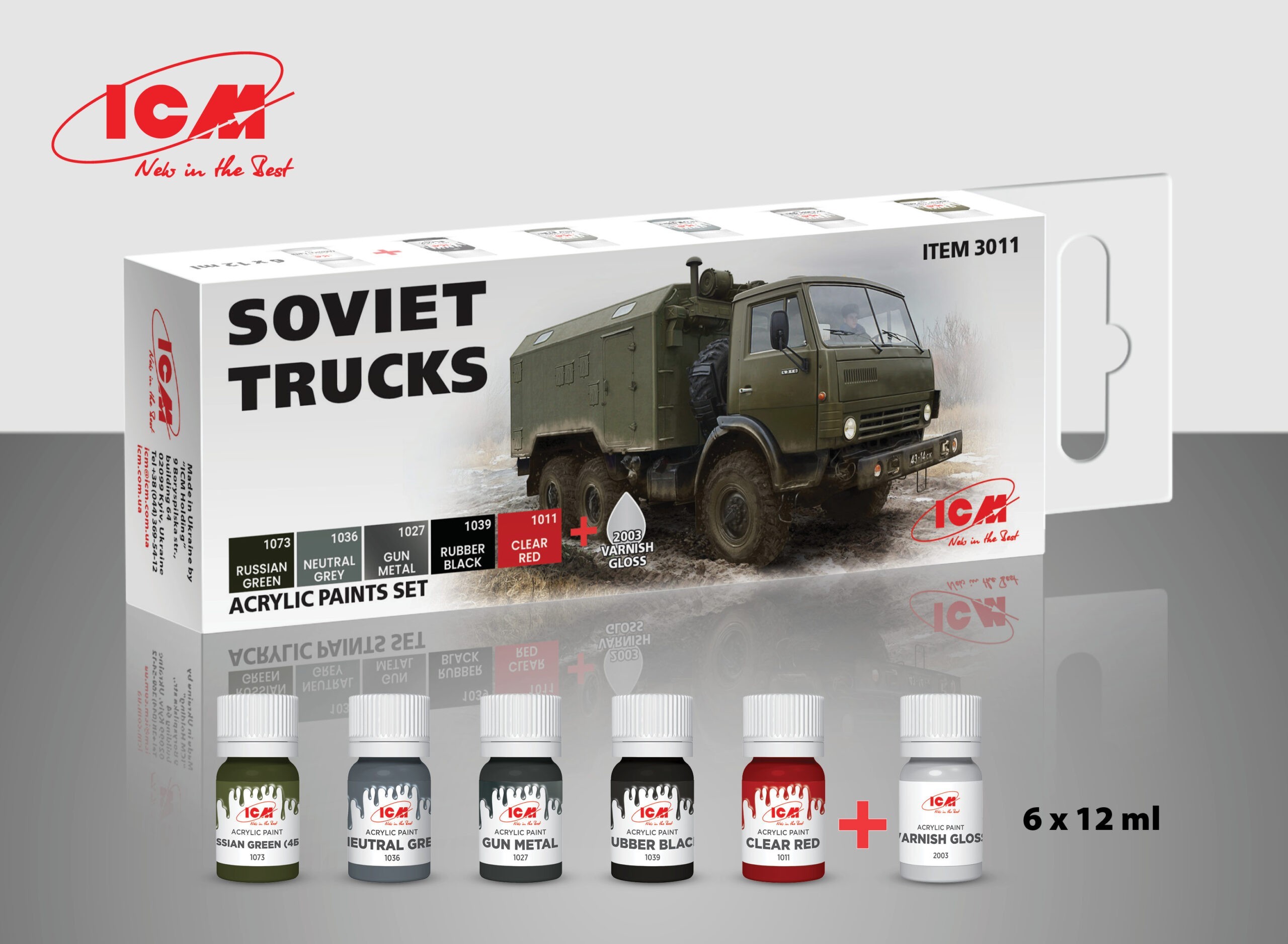 # 3011 Acrylic paint set for Soviet trucks