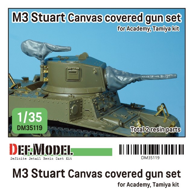 DM35119 WWII US M3 Stuart Canvas Covered Gun Set