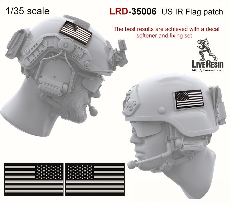 LRD 35006 US IR Flag patch, 1/35 scale