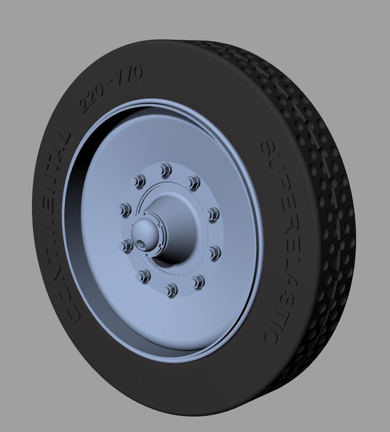 RE35-695 Sd.Kfz 8 Solid Rubber Wheels