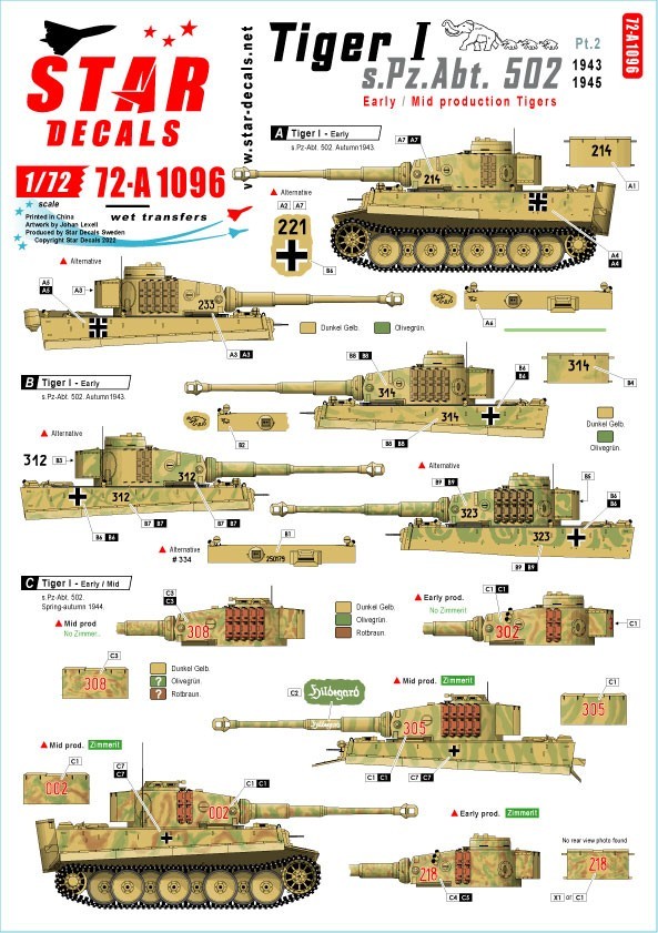 72-A1096 Tiger I. sPzAbt 502 # 2