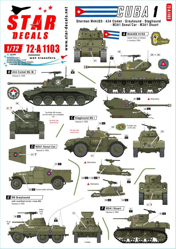 72-A1103 Tanks & AFVs in Cuba # 1