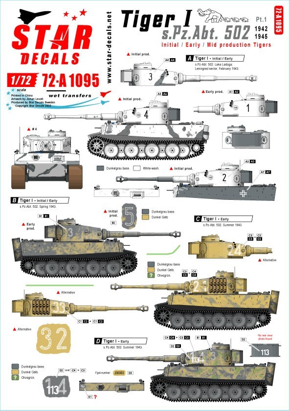 72-A1095 Tiger I. sPzAbt 502 # 1
