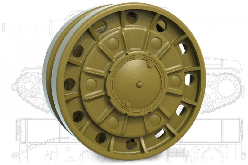 35222 KV Road Wheel Set (Reinforced with Ribs, 1941)
