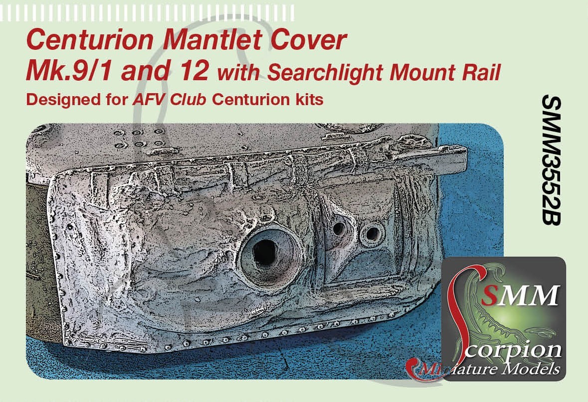 SMM3552B Centurion Mantlet Cover Mk.9/1 and 12 with Searchlight Mount Rail