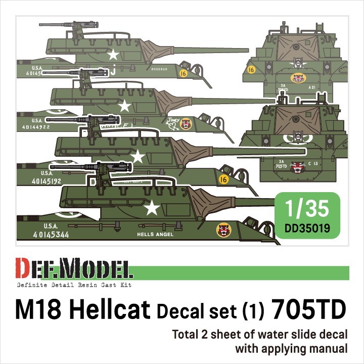 DD35019 M18 Hellcat Decal set (1) - 705TD