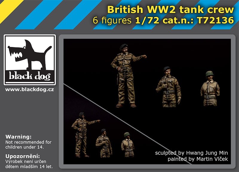1/72 British WW II tank crew