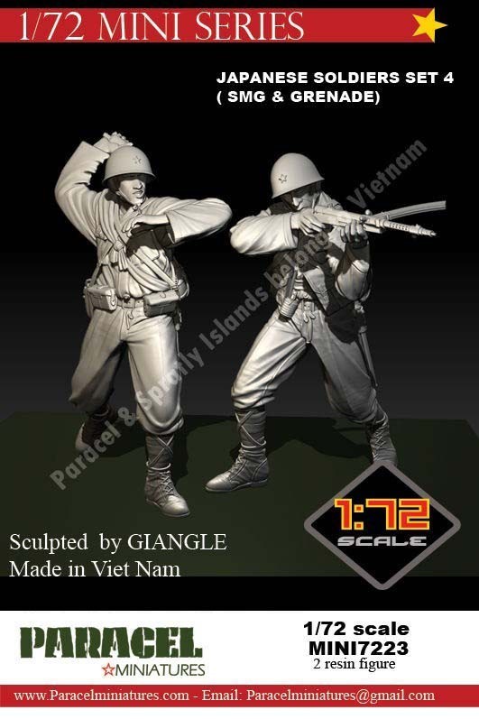 MINI 7223 Japanese Soldiers Set 4 - SMG & Grenade