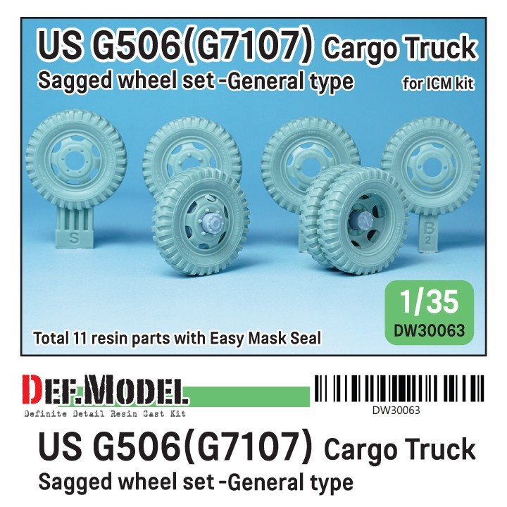 DW30063 WW2 US G506(G7107) Cargo Truck wheel set - General type