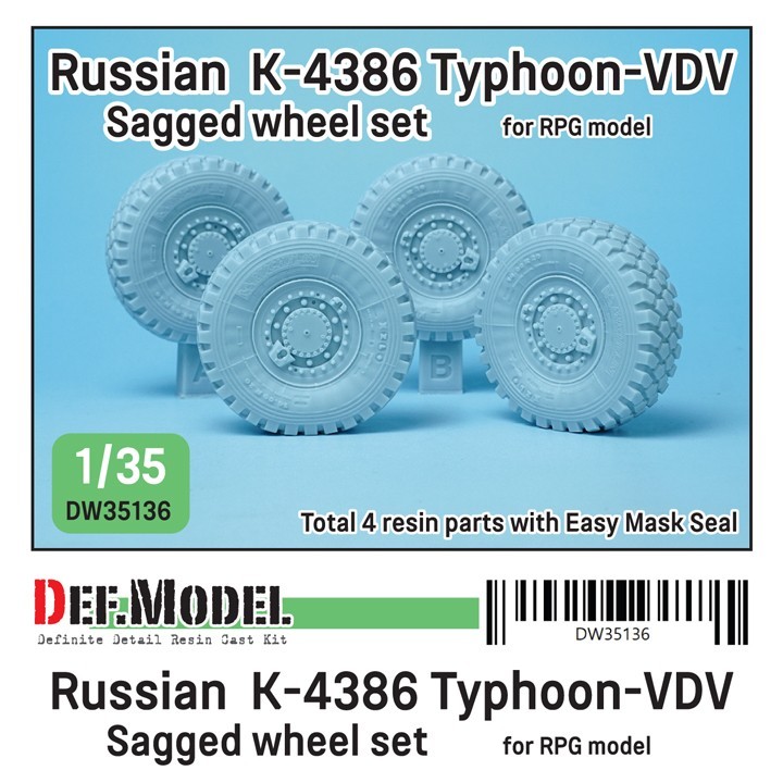 DW35136 Russian  K-4386 Typhoon-VDV Sagged wheel set