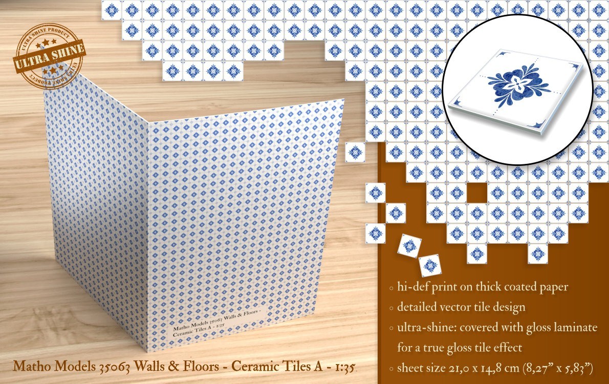 35063 Walls & Floors - Ceramic Tiles A - 1:35
