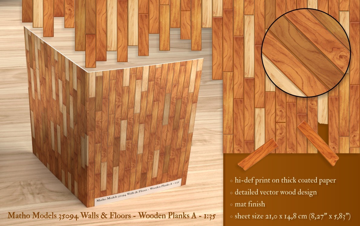 35094 Walls & Floors - Wooden Planks A - 1:35