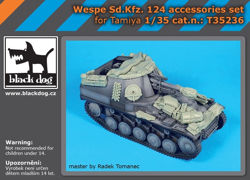 Wespe  Sd.Kfz 124 accessories set for Tamiya