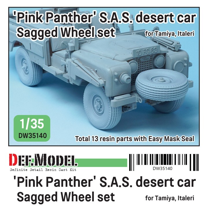 DW35140 British S.A.S Land Rover Pinkpanther Sagged wheel set