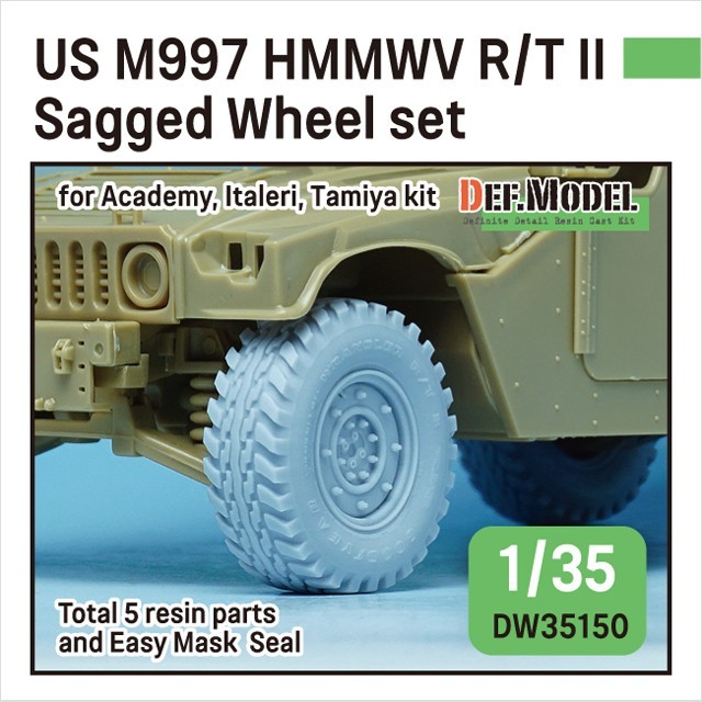 DW35150 US M997 HMMWV R/T II Sagged wheel set