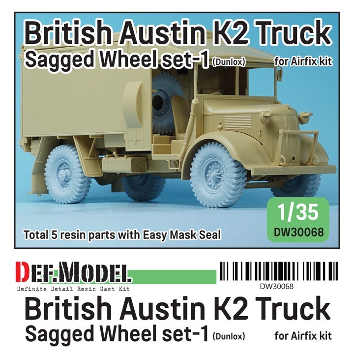DW30068 British Austin K2 Truck Sagged wheel set (1)