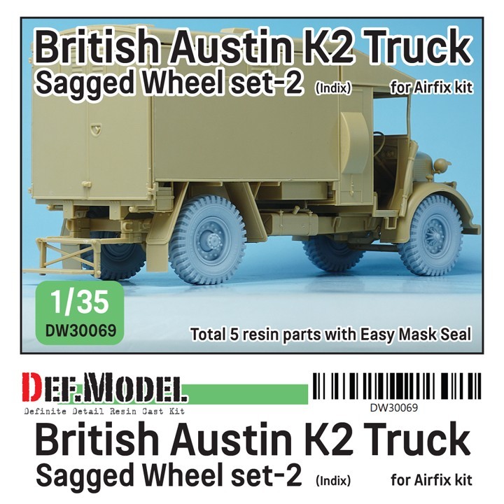 DW30069 British Austin K2 Truck Sagged wheel set (2)