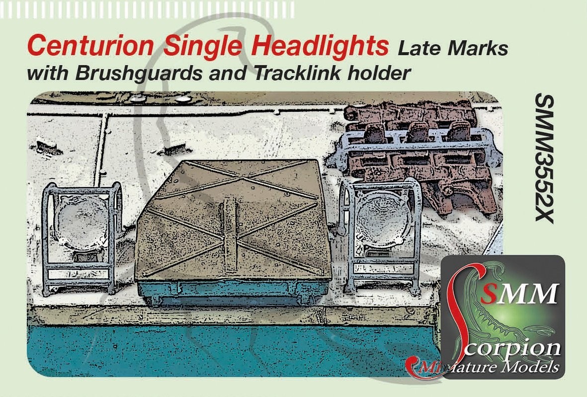 SMM3552X Centurion Single Headlights Late Marks with brushguards and tracklink holder
