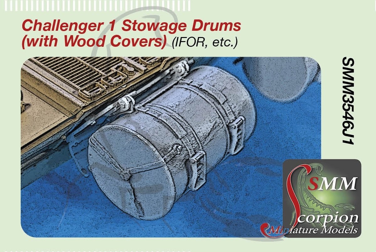 SMM3546J1 Challenger 1 Stowage Drums (with Wood Covers) (IFOR, etc.)