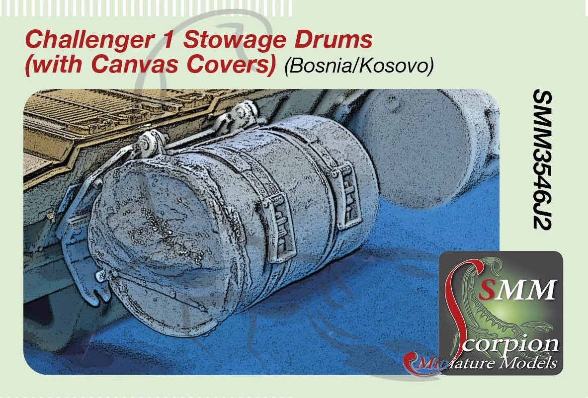 SMM3546J2 Challenger 1 Stowage Drums (with Canvas Covers) (Bosnia/Kosovo)
