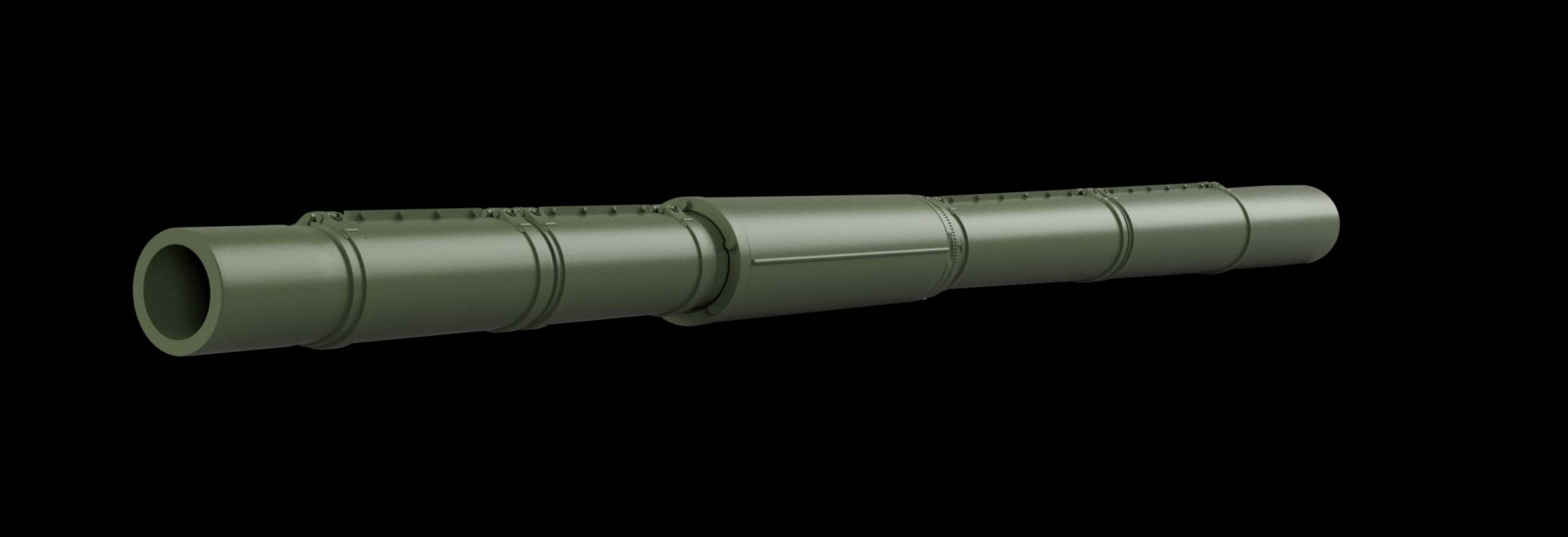GB35-109 2A20 Gun barrel with thermal sleeve for T-62 MBT