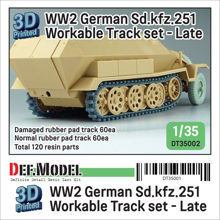 DT35002 WW2 Sd.kfz.251 Workable Track set - Late type (for 1/35)