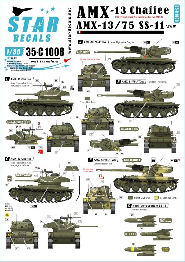 35-C1008 AMX-13 Chaffee & AMX-13 SS-11 (REPRINT)
